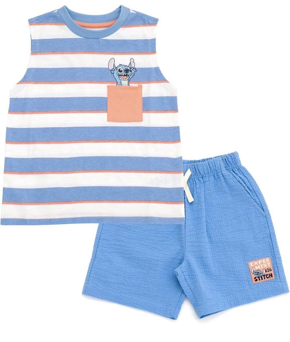 Disney Lilo & Stitch 2-pc. Short Set Blue Boys 10-12 NWT